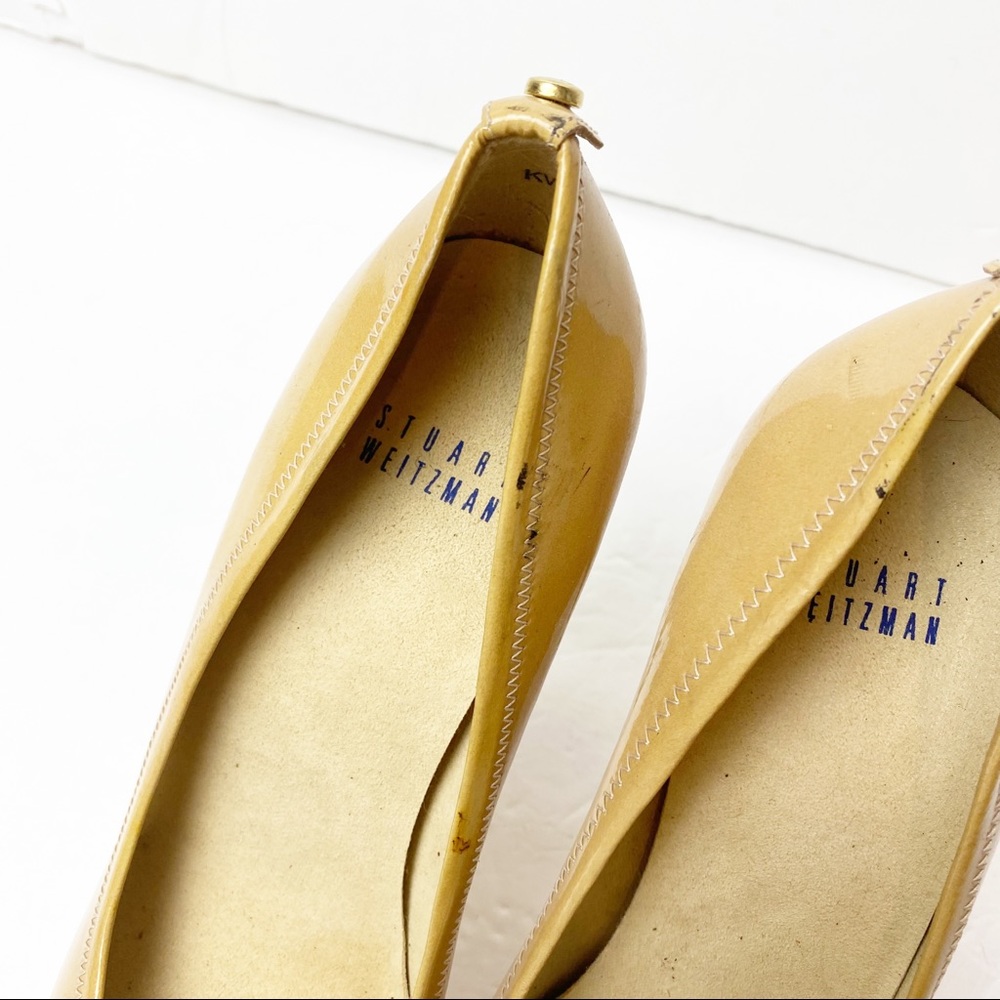 Stuart Weitzman | Avignon Nude Patent Leather Pum… - image 5